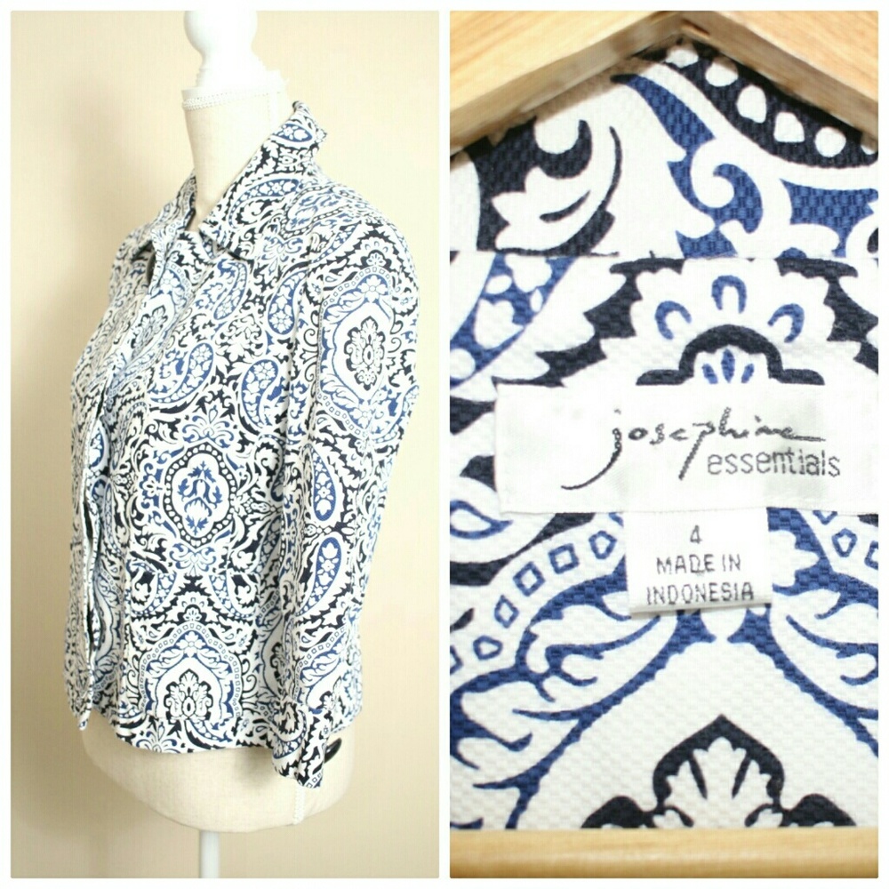 Josephine Essentials Paisley Print Jacket S - Picture 8 of 8